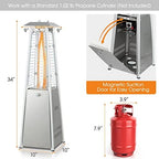 34" Pyramid Tabetop Propane Patio Heater, Silver in Silver, alternate view 2