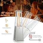 34" Pyramid Tabetop Propane Patio Heater, Silver in Silver, alternate view 4
