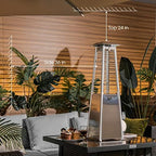 34" Pyramid Tabetop Propane Patio Heater, Silver in Silver, alternate view 5