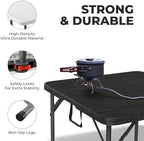 34" Square Foldable Table with Built in Handle & Detachable Steel Legs | Heavy Duty Portable | Perfect for, alternate view 5