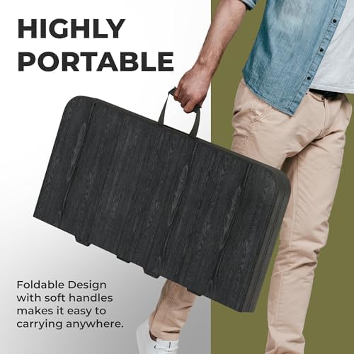 34" Square Foldable Table with Built in Handle & Detachable Steel Legs | Heavy Duty Portable | Perfect for, alternate view 6