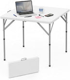 34'' Square Folding Card Table, Dining Table with Handle and Safety Lock, alternate view 3