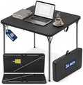 34" Square Folding Table for 4 Person, 330lbs Weight Capacity Foldable Table with HDPE Tabletop & Heavy-Duty