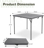 34" Square Folding Table for 4 Person, 330lbs Weight Capacity Foldable Table with HDPE Tabletop & Heavy-Duty, alternate view