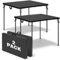 34" Square Folding Table for 4 Person, 330lbs Weight Capacity Foldable Table with HDPE Tabletop & Heavy-Duty