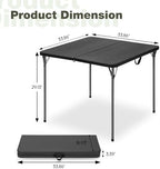 34" Square Folding Table for 4 Person, 330lbs Weight Capacity Foldable Table with HDPE Tabletop & Heavy-Duty, alternate view