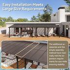 34’x10’ Gazebo for Patio, Gazebo Pergola with Sloped Roof, Black in Black, alternate view 3