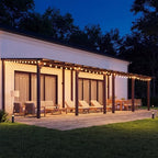 34’x10’ Gazebo for Patio, Gazebo Pergola with Sloped Roof, Black in Black, alternate view 6