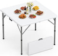 34inch Folding Table, Foldable Dining Indoor Outdoor White