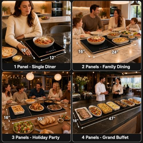 35"×16" Large Food Warmers for Parties Buffet, alternate view 2