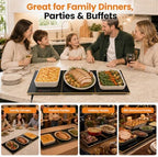 35"×16" Large Food Warmers for Parties Buffet, alternate view 7
