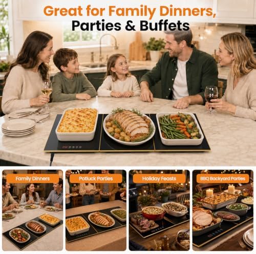 35"×16" Large Food Warmers for Parties Buffet, alternate view 7