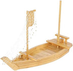 35.4 Inch Bamboo Sushi Boat Serving Tray - Extra Large Sushi Platter & Display Board, Japanese Wooden Boat Style