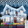 35 Colors Icicle Lights for Outside, 114FT Icicle Christmas Lights in RGB (Red, Green, Blue)