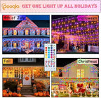 35 Colors Icicle Lights for Outside, 29FT Icicle Christmas Lights, alternate view 2