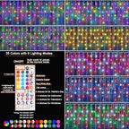 35 Colors Icicle Lights for Outside, 39FT Icicle Christmas Lights, alternate view 4