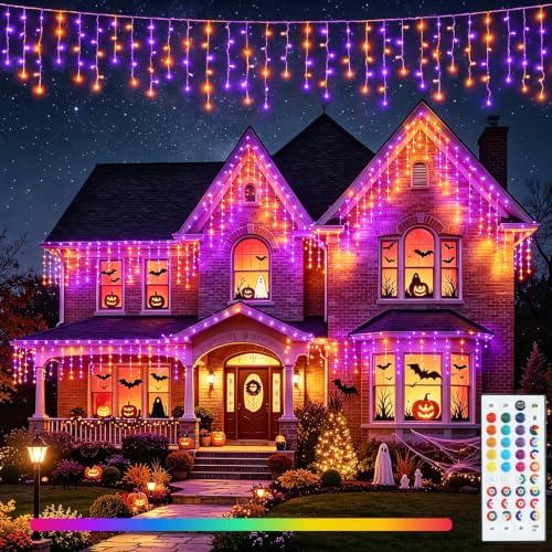 35 Colors Icicle Lights for Outside, 88FT Icicle Christmas Lights