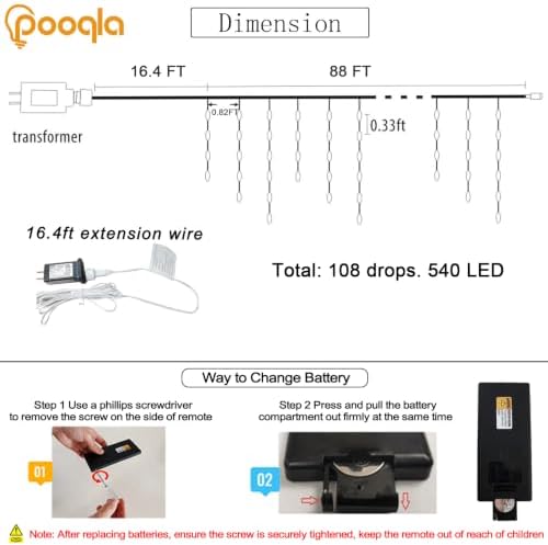 35 Colors Icicle Lights for Outside, 88FT Icicle Christmas Lights, alternate view 4