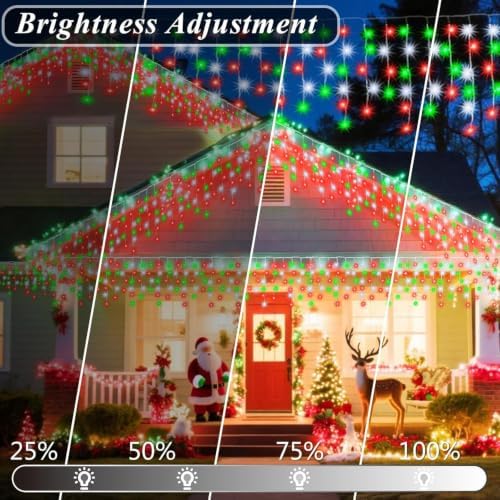 35 Colors Icicle Lights for Outside, 88FT Icicle Christmas Lights, alternate view 7