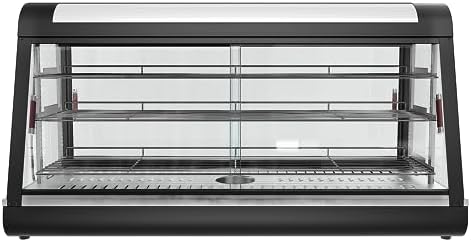 35" Food Display Warmer,3-Tier Countertop Warmers Display, Glass Showcase