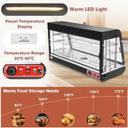 35" Food Display Warmer,3-Tier Countertop Warmers Display, Glass Showcase, alternate view 4