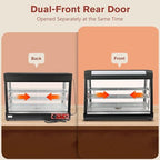 35" Food Display Warmer,3-Tier Countertop Warmers Display, Glass Showcase, alternate view 5