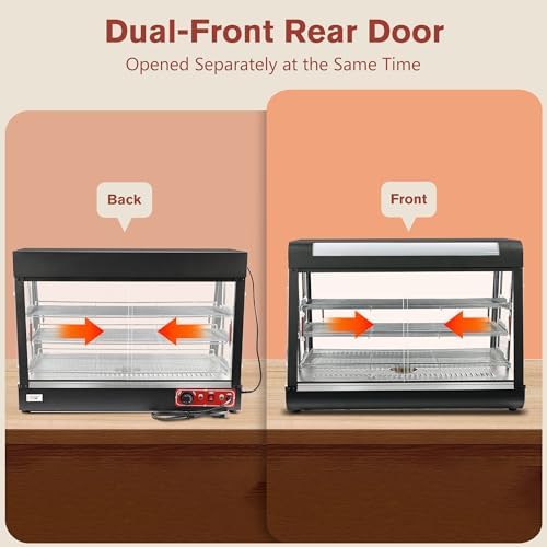 35" Food Display Warmer,3-Tier Countertop Warmers Display, Glass Showcase, alternate view 5