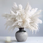35-inch Tall White Pampas Grass Bouquet Decor - Boho Flowers and Feathers for Centerpieces, Perfect for Tall