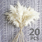 35-inch Tall White Pampas Grass Bouquet Decor - Boho Flowers and Feathers for Centerpieces, Perfect for Tall, alternate view