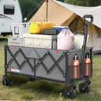 35" L Extra Long Wagons Carts Foldable, 360LBS Beach Wagon with Wheels, alternate view 2