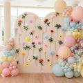 35 Pcs Wildflower Backdrop Artificial Flower Wall Decor, Pastel in Multi Color