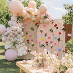 35 Pcs Wildflower Backdrop Artificial Flower Wall Decor, Pastel in Multi Color, alternate view 5
