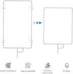 35"x47"/90x120cm Light Reflector Flag Panel Kit, 5-in-1 Diffusion Scrim Translucent/Gold/Silver/Black/White, alternate view 3