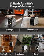 355CFM Air Mover Blower Fan, Industrial Floor Fan for Drying, White in White, alternate view 4
