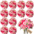 36 Bundles Artificial Peonies Flowers, Rose, Light Pink, Dusty Pink in Rose, Light Pink, Dusty Pink