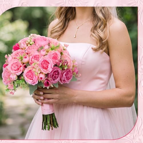 36 Bundles Artificial Peonies Flowers, Rose, Light Pink, Dusty Pink in Rose, Light Pink, Dusty Pink, alternate view 4