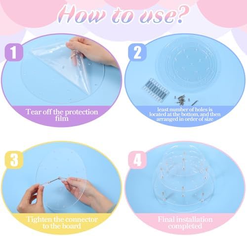 36 Holes Cake Pop Display Stand 3-Tier Clear Acrylic Lollipop Holder Cake Pop Stand for Displaying Candy, alternate view 5
