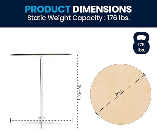 36 in Wood Round Cocktail Table, alternate view 3
