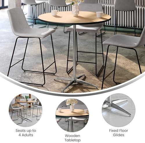 36 in Wood Round Cocktail Table, alternate view 6