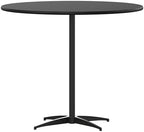 36 in Wood Round Cocktail Table, Black in Black