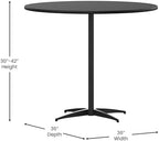 36 in Wood Round Cocktail Table, Black in Black, alternate view 3