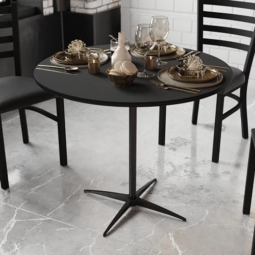 36 in Wood Round Cocktail Table, Black in Black, alternate view 5