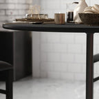 36 in Wood Round Cocktail Table, Black in Black, alternate view 6