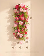 36 Inch Artificial Wedding Flower Row, Flower Runner Arrangement with Chiffon Sheer Drape, Blush Pink, Lavender, alternate