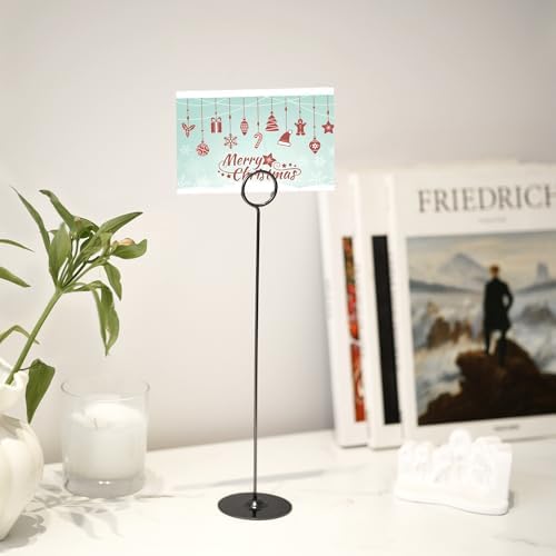 36 Pack 12 Inch Steel Place Card & Table Number Holders, Black, Table Card Stands for Weddings, Birthdays, alternate view 2