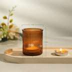 36 Pack Amber Votive Candle Holders, Candle Holder for Fall Christmas Decor in Amber, alternate view 2