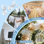 36 Pack Balloon Arch Clips for Backdrop, 3.5 Inch Clear Spring Clamp, alternate view 5