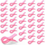 36 Pack Balloon Arch Clips for Backdrop, 3.5 Inch Pink Spring Clamps