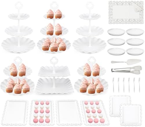 36 Pack Cupcake Stand, Dessert Table Display Set, Tiered Tray Stand in Cake Stand-36P