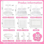 36 Pack Cupcake Stand, Dessert Table Display Set, Tiered Tray Stand in Cake Stand-36P, alternate view 3